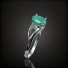 Smaragd ezüst gyűrű