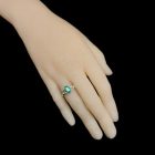 Smaragd ezüst gyűrű