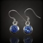 Tanzanit ezüst fülbevaló