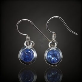 Tanzanit ezüst fülbevaló
