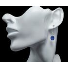 Tanzanit ezüst fülbevaló