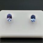 Tanzanit ezüst fülbevaló