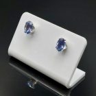 Tanzanit ezüst fülbevaló