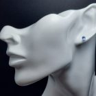 Tanzanit ezüst fülbevaló