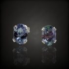 Tanzanit ezüst fülbevaló