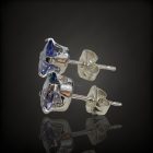 Tanzanit ezüst fülbevaló