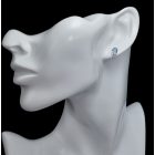 Tanzanit ezüst fülbevaló