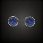 Tanzanit ezüst fülbevaló