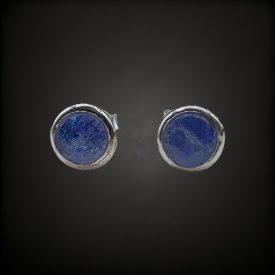 Tanzanit ezüst fülbevaló