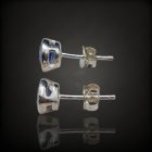 Tanzanit ezüst fülbevaló