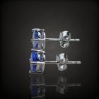 Tanzanit ezüst fülbevaló