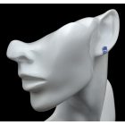 Tanzanit ezüst fülbevaló