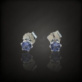 Tanzanit ezüst fülbevaló