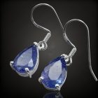Tanzanit ezüst fülbevaló