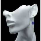 Tanzanit ezüst fülbevaló