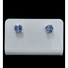 Tanzanit ezüst fülbevaló