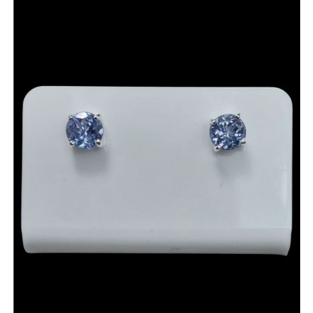 Tanzanit ezüst fülbevaló