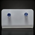Tanzanit ezüst fülbevaló