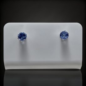 Tanzanit ezüst fülbevaló