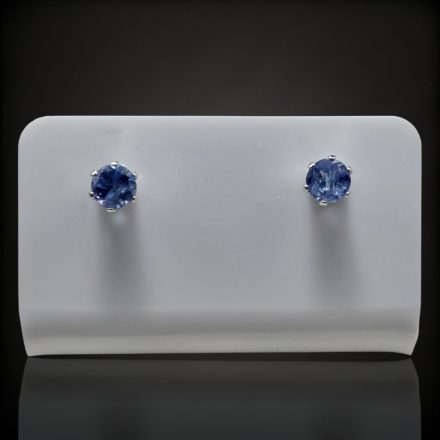 Tanzanit ezüst fülbevaló