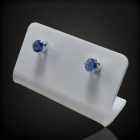 Tanzanit ezüst fülbevaló