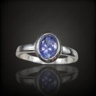 Tanzanit ezüst gyűrű