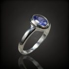 Tanzanit ezüst gyűrű