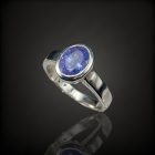 Tanzanit ezüst gyűrű