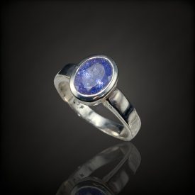 Tanzanit ezüst gyűrű