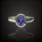 Tanzanit ezüst gyűrű