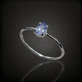 Tanzanit ezüst gyűrű