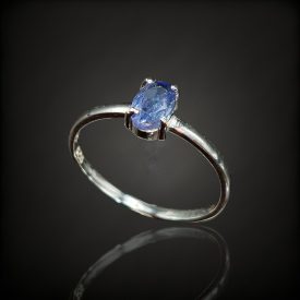 Tanzanit ezüst gyűrű