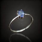 Tanzanit ezüst gyűrű