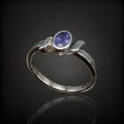 Tanzanit ezüst gyűrű