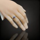 Tanzanit ezüst gyűrű