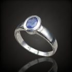 Tanzanit ezüst gyűrű