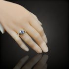 Tanzanit ezüst gyűrű