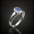 Tanzanit ezüst gyűrű