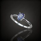 Tanzanit ezüst gyűrű
