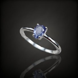 Tanzanit ezüst gyűrű