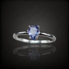 Tanzanit ezüst gyűrű