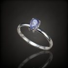 Tanzanit ezüst gyűrű