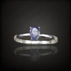 Tanzanit ezüst gyűrű