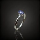 Tanzanit ezüst gyűrű