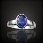 Tanzanit ezüst gyűrű