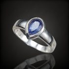 Tanzanit ezüst gyűrű