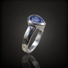 Tanzanit ezüst gyűrű