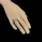 Tanzanit ezüst gyűrű