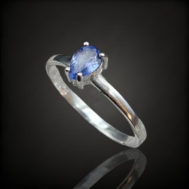 Tanzanit ezüst gyűrű