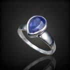 Tanzanit ezüst gyűrű